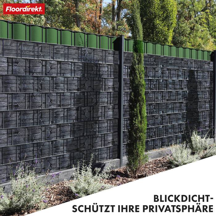 casa pura PVC Sichtschutzstreifen | Für Gittermatten-Zäune | Merkur | 19 x 35 m