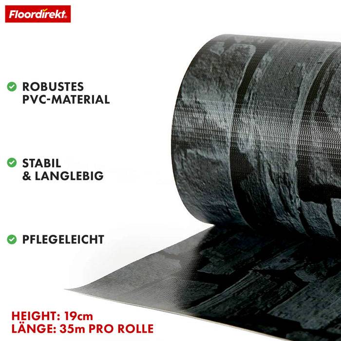 casa pura PVC Sichtschutzstreifen | Für Gittermatten-Zäune | Merkur | 19 x 35 m