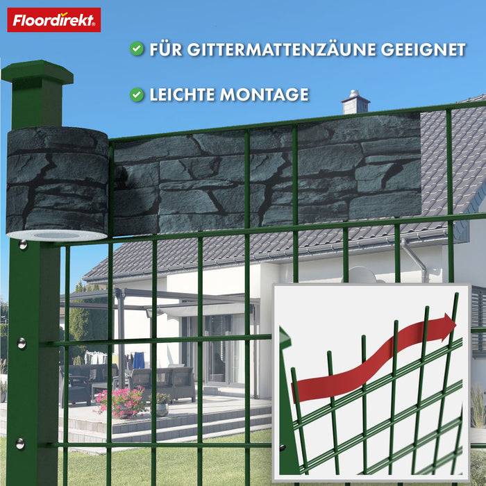 casa pura PVC Sichtschutzstreifen | Für Gittermatten-Zäune | Merkur | 19 x 35 m