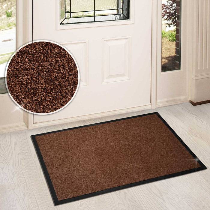 FLOORDIREKT Schmutzfangmatte Monochrom – Antistatisch & Rutschfest – Braun – 90 x 120 cm