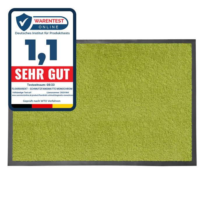 FLOORDIREKT Schmutzfangmatte Monochrom – Antistatisch & Rutschfest – Türkis – 90 x 120 cm