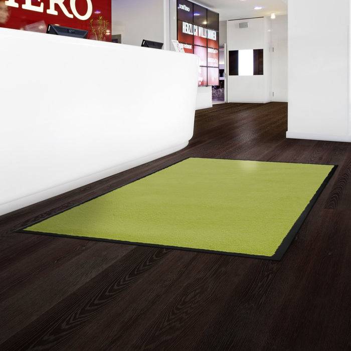 FLOORDIREKT Schmutzfangmatte Monochrom – Antistatisch & Rutschfest – Türkis – 90 x 120 cm