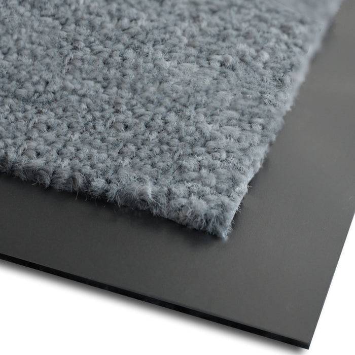 FLOORDIREKT Schmutzfangmatte Monochrom – Antistatisch & Rutschfest – Silbergrau – 60 x 90 cm