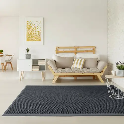 Karat Sisal Tiger-Eye | Mit Bordüre | Grau DC-261 | 160 x 230 cm Karat Sisal Tiger-Eye | Mit Bordüre | Grau DC-261 | 160 x 230 cm