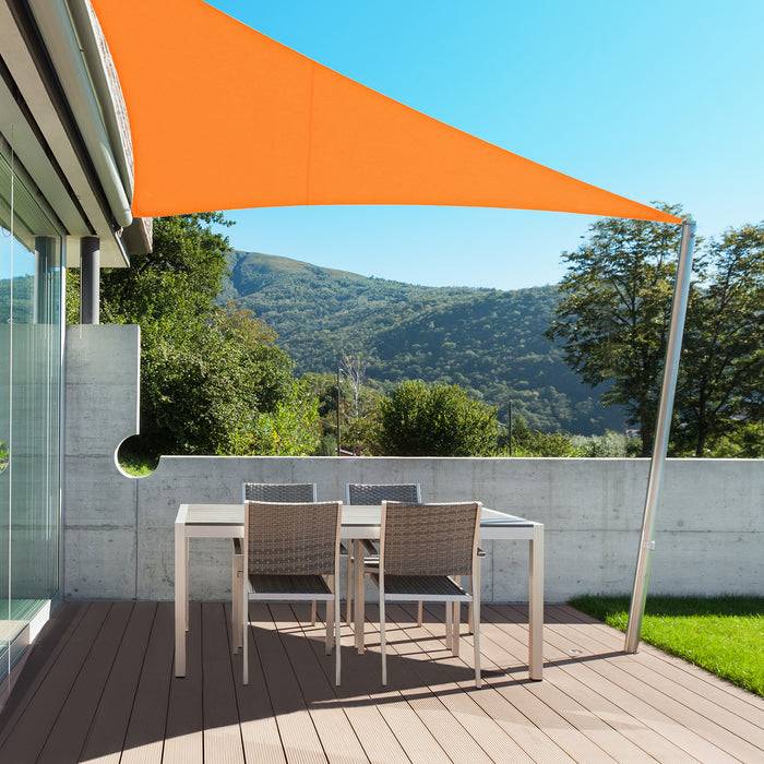 CASA PURA Wasserabweisendes Sonnensegel - Für Garten und Balkon - Orange - 5x5x7 m