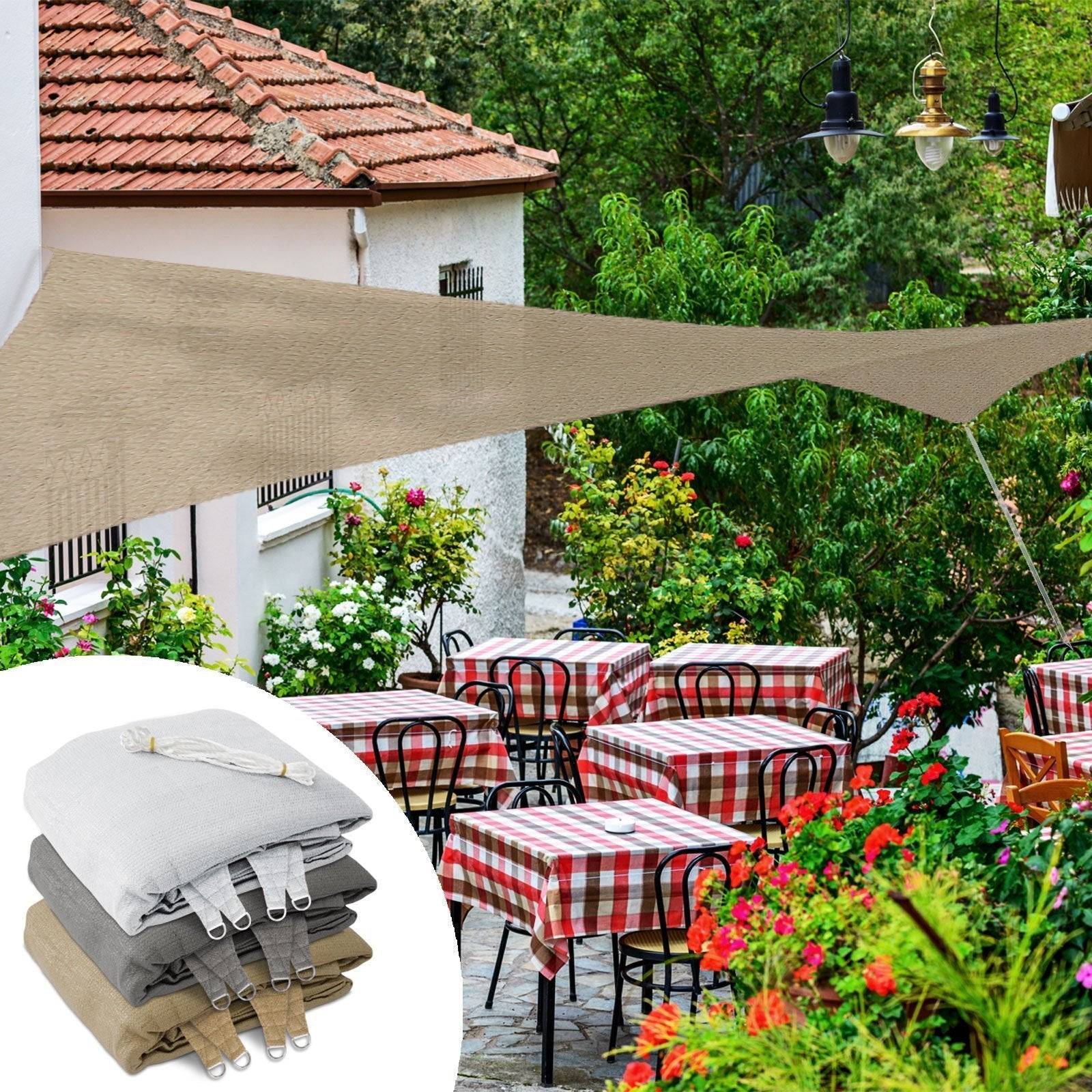 casa pura Wasserabweisendes Sonnensegel | Sand | 3x5 m