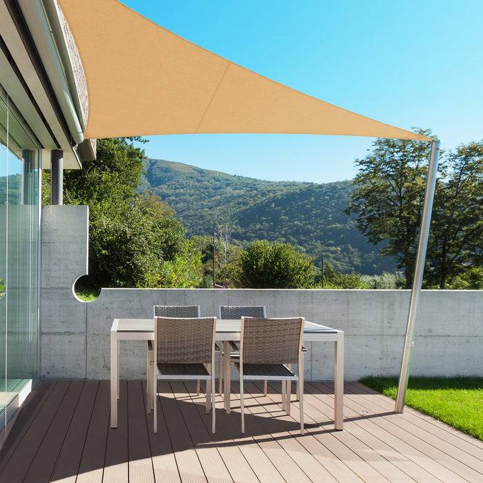 CASA PURA Wasserabweisendes Sonnensegel - Für Garten und Balkon - Sand - 3,6x3,6x5,1 m