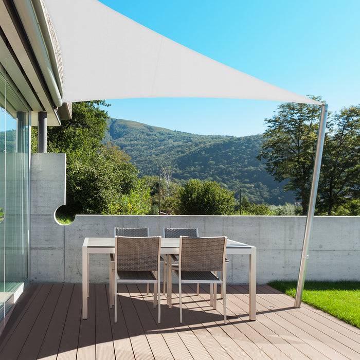 CASA PURA Wasserabweisendes Sonnensegel - Für Garten und Balkon - Weiß - 3,6x3,6x5,1 m