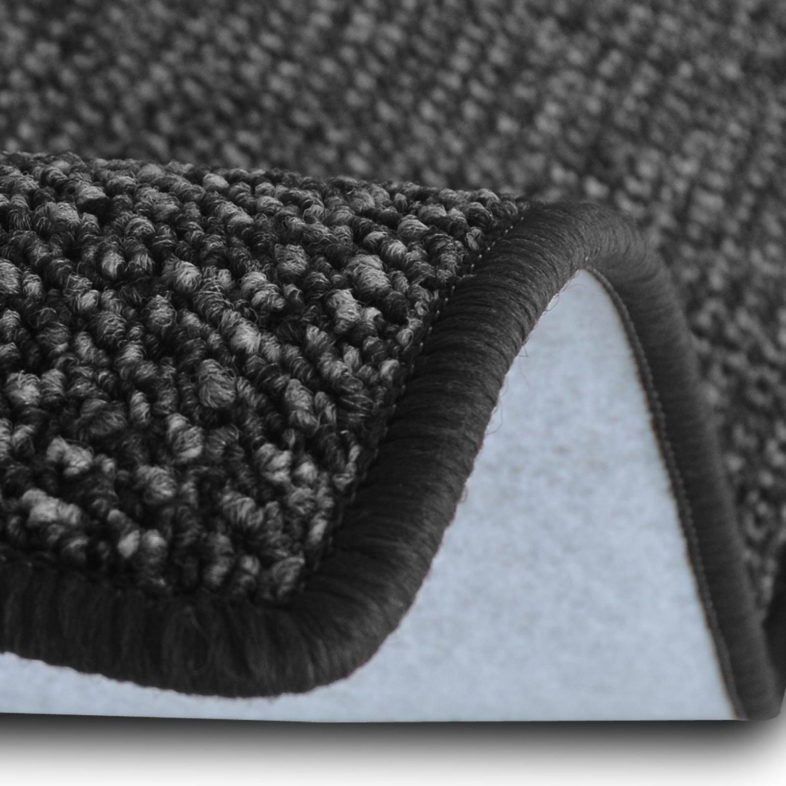 Karat Teppich auf Maß | Carlton | Anthrazit 77 | 200x100 cm