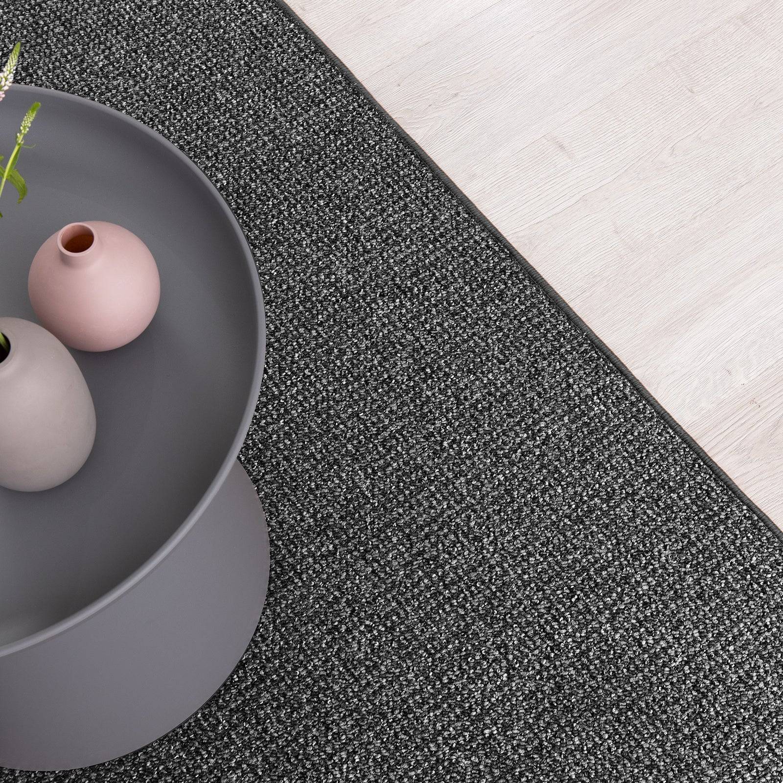 Karat Teppich auf Maß | Carlton | Anthrazit 77 | 200x100 cm