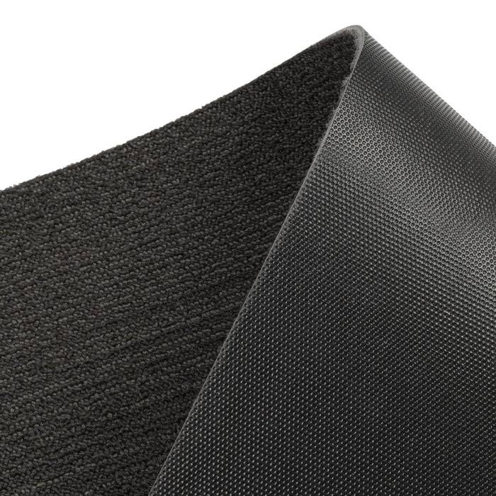 FLOORDIREKT Teppichdielen Aberdeen - Robust und Pflegeleicht - Rutschhemmende Rückseite - 25 x 100 cm - Anthrazit