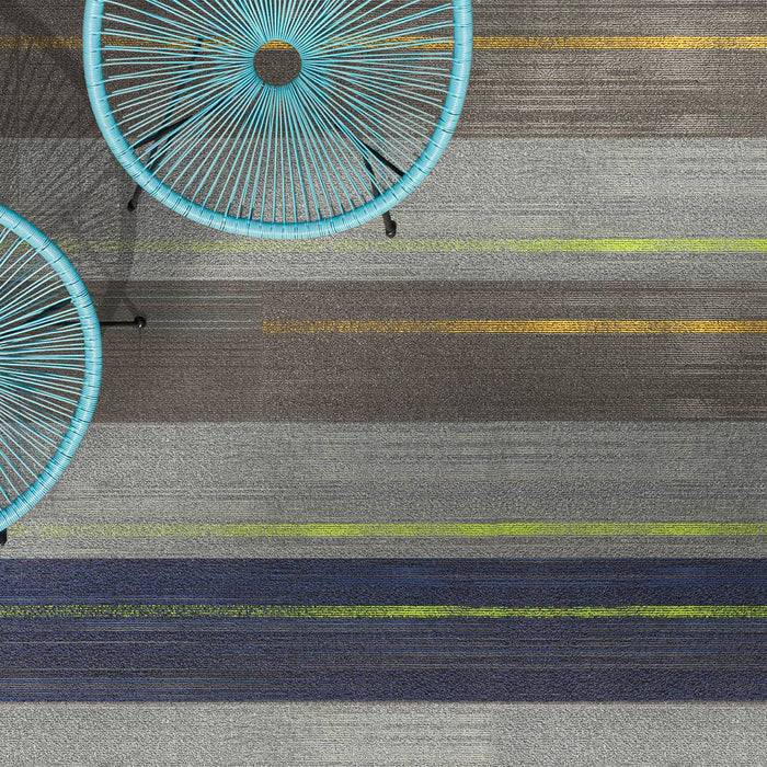 FLOORDIREKT Teppichdielen Aberdeen - Robust und Pflegeleicht - Rutschhemmende Rückseite - 25 x 100 cm - Blau