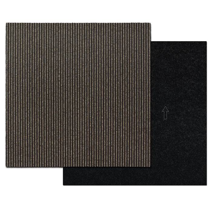 FLOORDIREKT Teppichfliesen Bohemia - Aus pflegeleichtem Schlingenflor - Mit rutschhemmender Rückseite - 50 x 50 cm - Braun