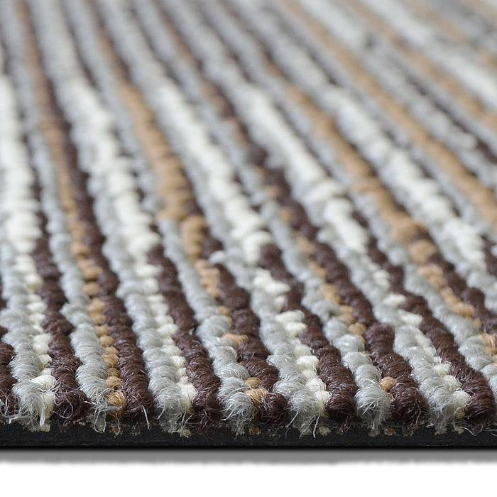 FLOORDIREKT Teppichfliesen Linz - Aus pflegeleichtem Schlingenflor - Selbstliegend - 50 x 50 cm - Braun/Beige