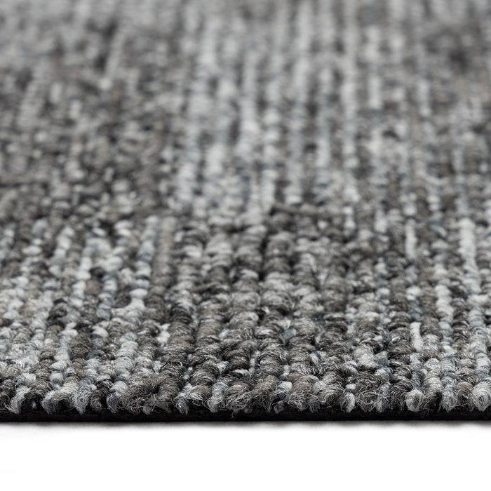 FLOORDIREKT Teppichfliesen Santo - Schalldämmend & Antistatisch - Mit hochwertigem Schlingenfloor - 50 x 50 cm - Grau