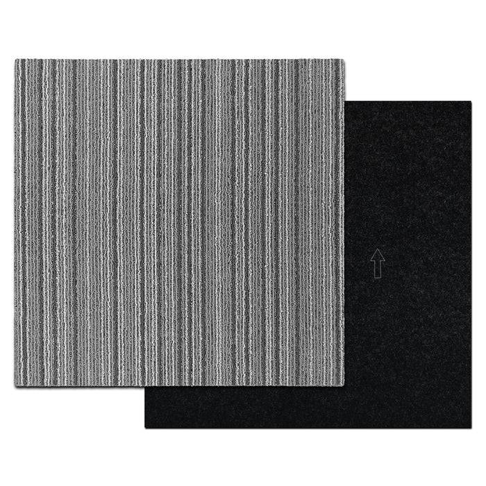 FLOORDIREKT Teppichfliesen Venice - Aus pflegeleichtem Schlingenflor - Selbstliegend - 50 x 50 cm - Grau