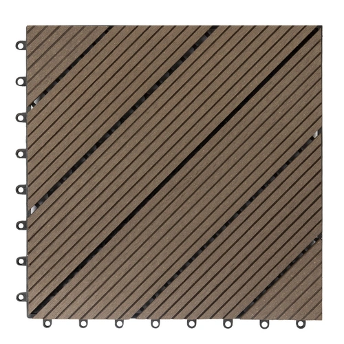 Karat WPC-Terrassenfliese | Classic | Dunkelbraun | 30 x 30 cm Karat WPC-Terrassenfliese | Classic | Dunkelbraun | 30 x 30 cm