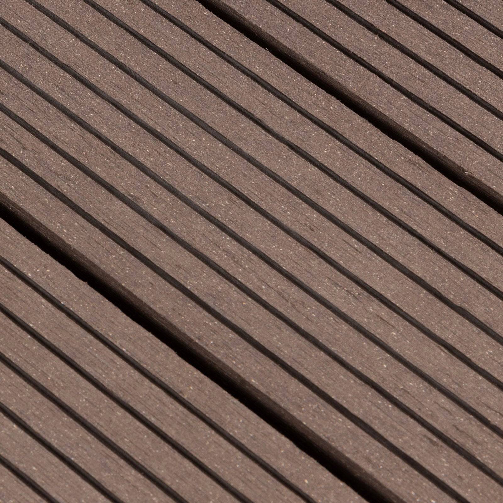 Karat WPC-Terrassenfliese | Classic | Dunkelbraun | 30 x 30 cm