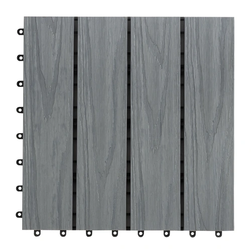 Karat WPC-Terrassenfliese | Classic | Grau | 30 x 30 cm Karat WPC-Terrassenfliese | Classic | Grau | 30 x 30 cm