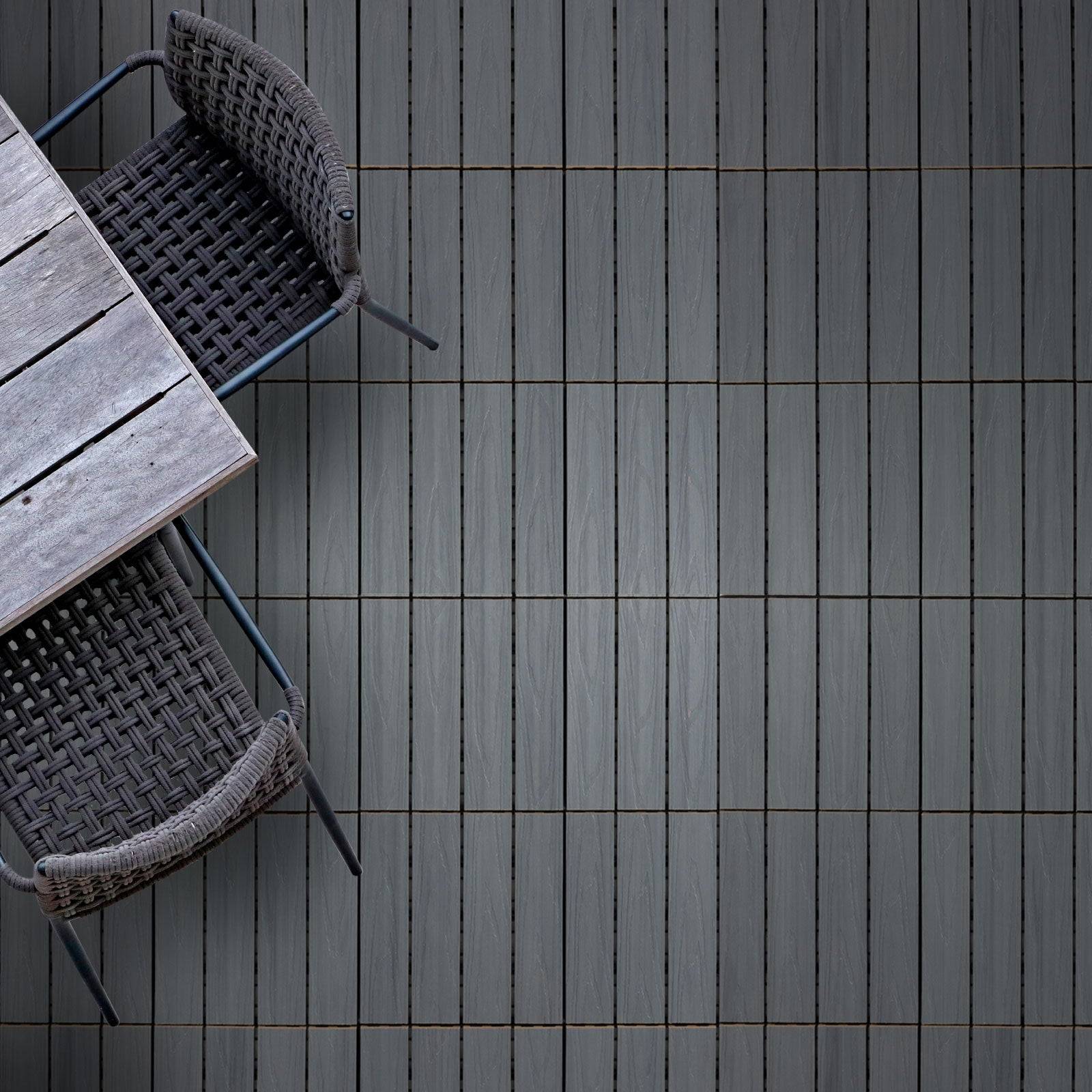 Karat WPC-Terrassenfliese | Classic | Grau | 30 x 30 cm