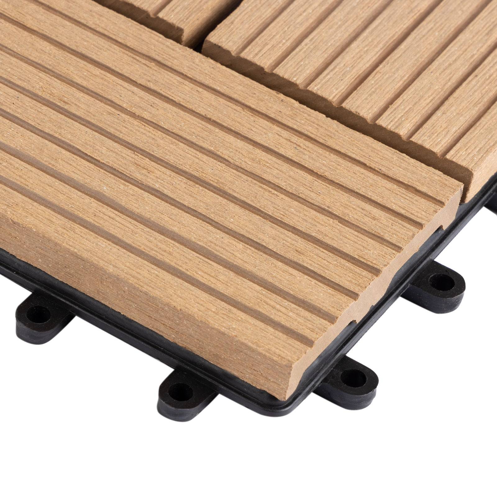 Karat WPC-Terrassenfliese | Classic | Teak | 30 x 30 cm