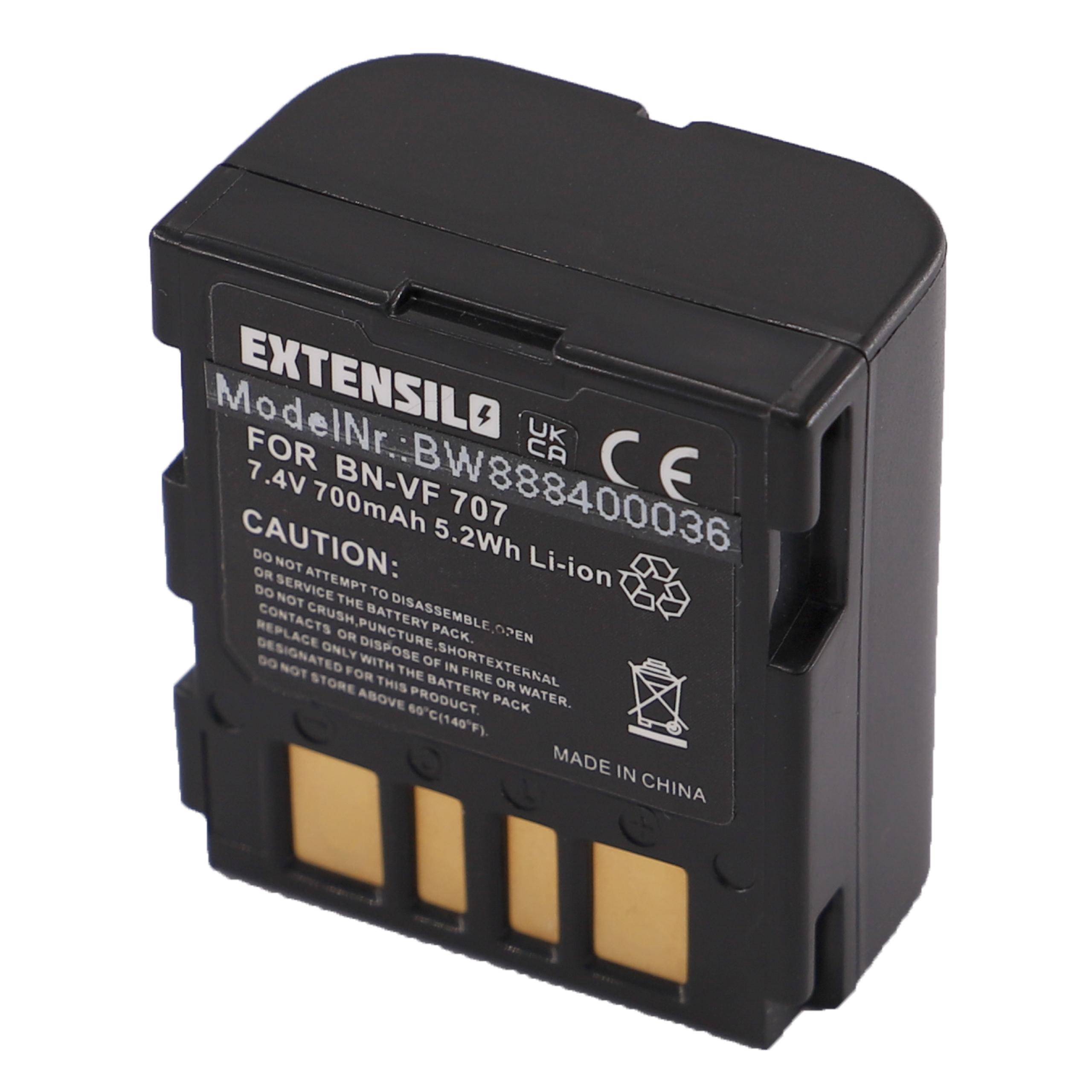 EXTENSILO 2x Akku kompatibel mit JVC GZ-MG37, GZ-MG40, GZ-MG47, GZ-MG50, GZ-MG505 Kamera (700mAh, 7,4V, Li-Ion)