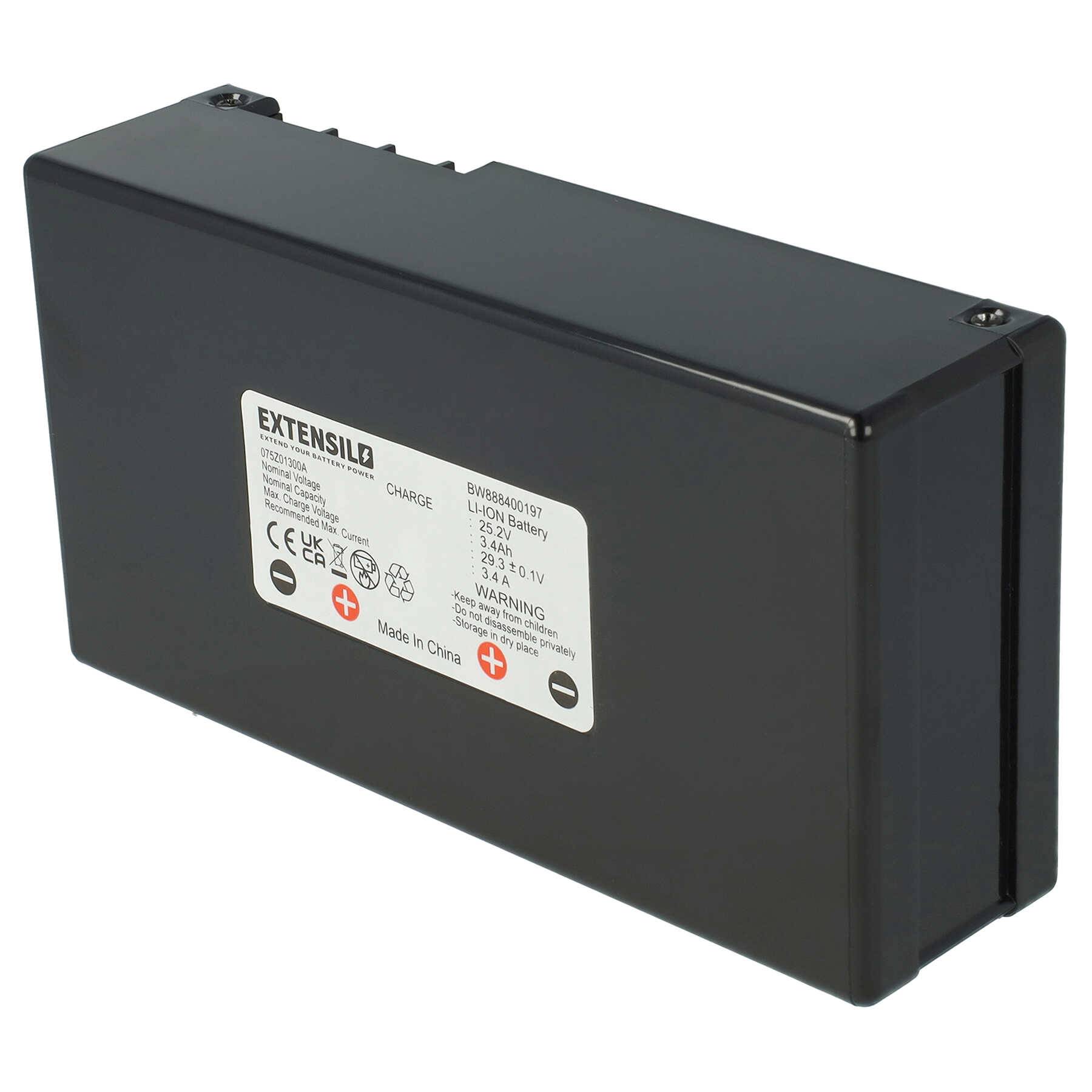 EXTENSILO Akku kompatibel mit Alpina AR1 500 Rasenroboter Rasenmäher | (3400mAh, 25,2V, Li-Ion)