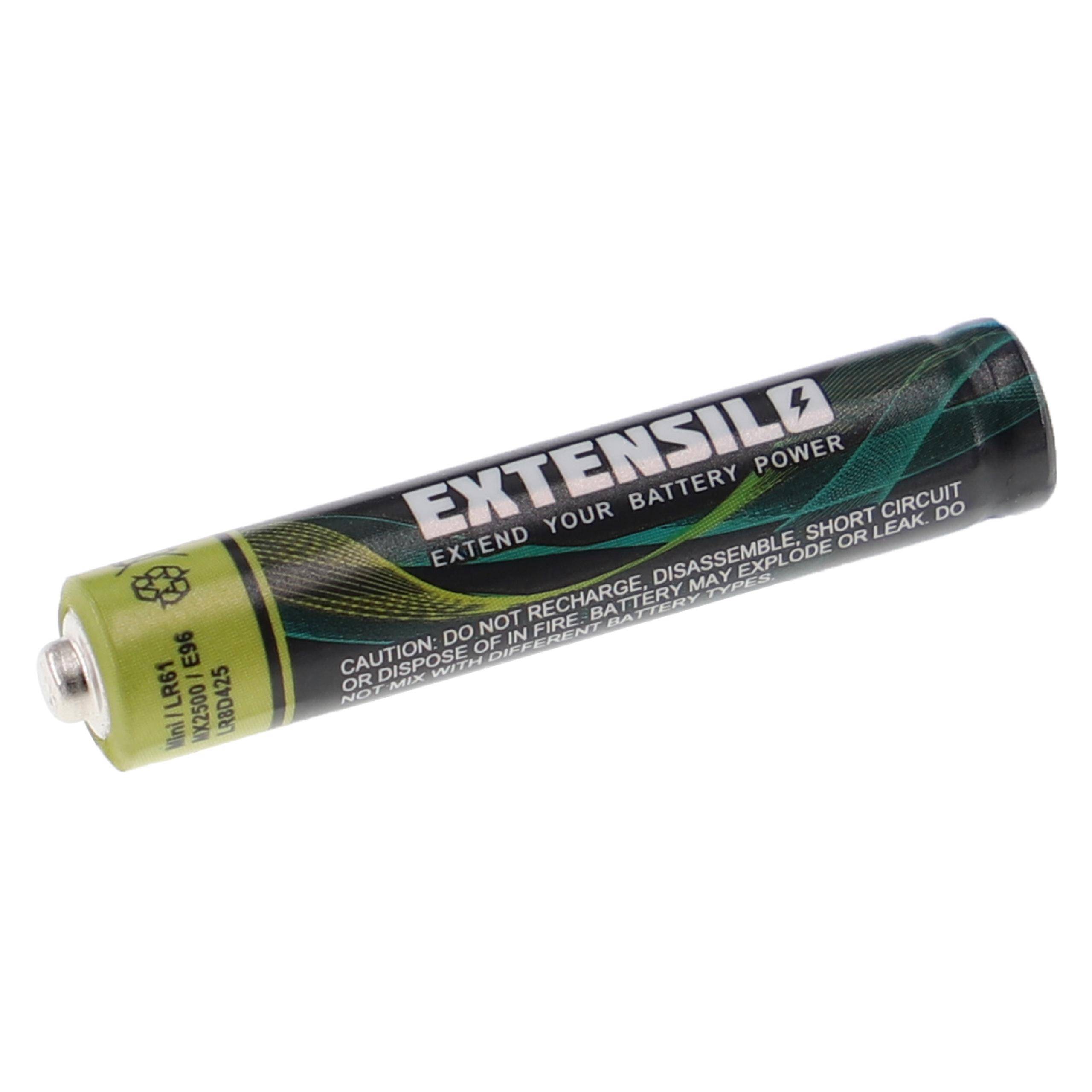 EXTENSILO 5x AAAA Rundzellenbatterien - Primärbatterien (550mAh, 1,5V, Alkaline)
