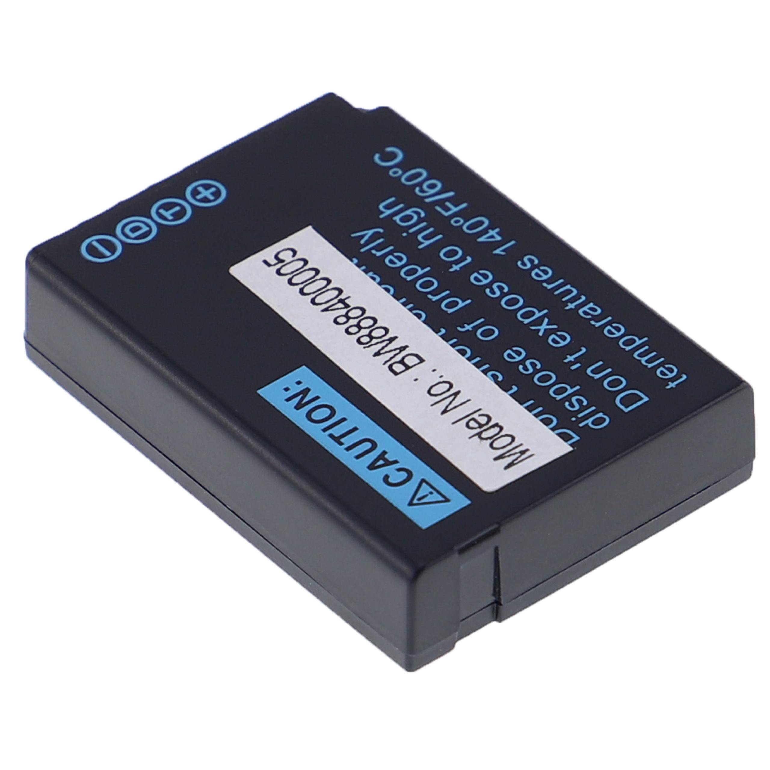 EXTENSILO 3x Akku Ersatz für Panasonic DMW-BCG10E, DMW-BCG10 für Kamera (890 mAh, 3,6 V, Li-Ion)