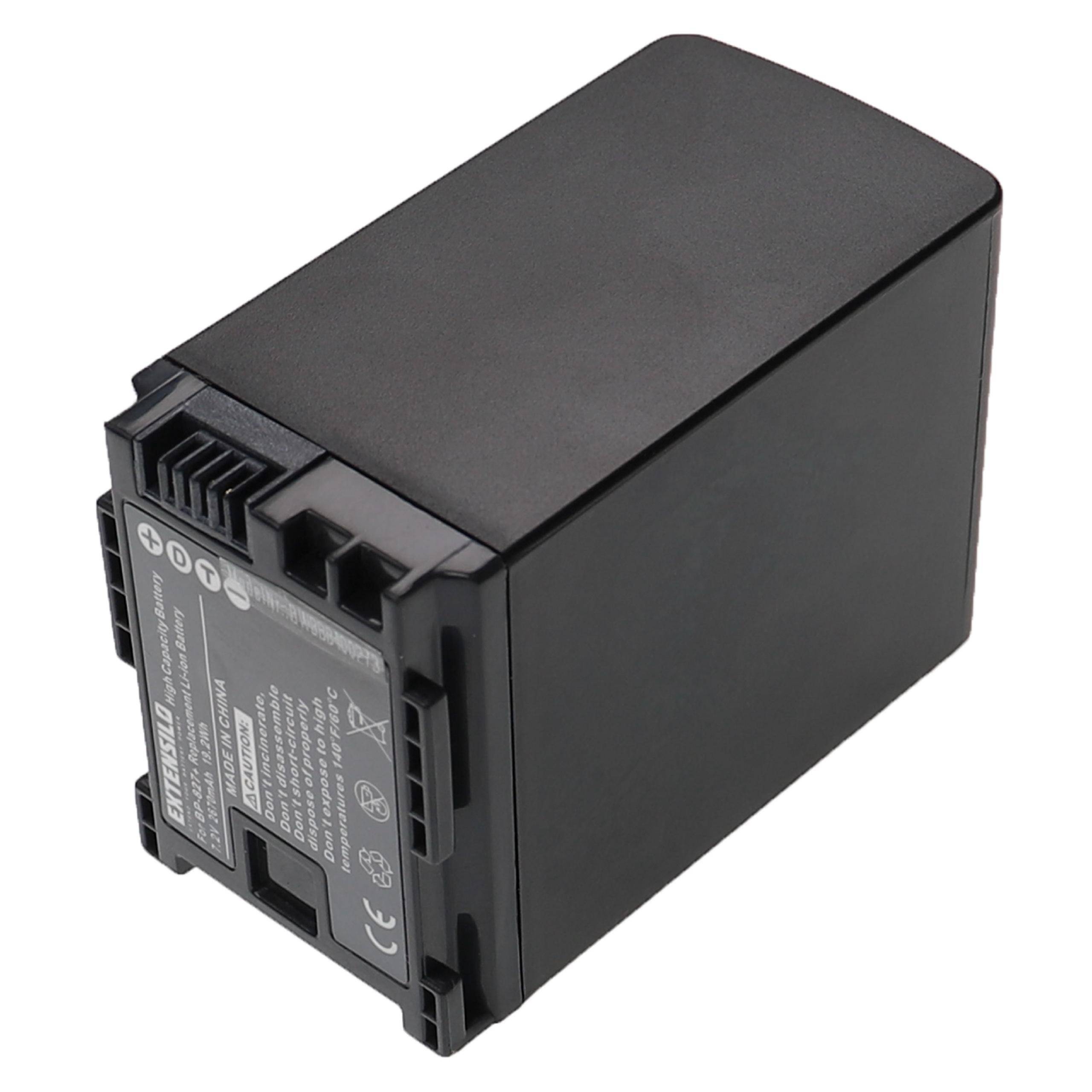EXTENSILO 1x Akku kompatibel mit Canon Vixia HF 21, HF 200, HF M30, HF G30, HF G20, HF G10, HF21 Videokamera Camcorder (2670 mAh, 7,2 V, Li-Ion)