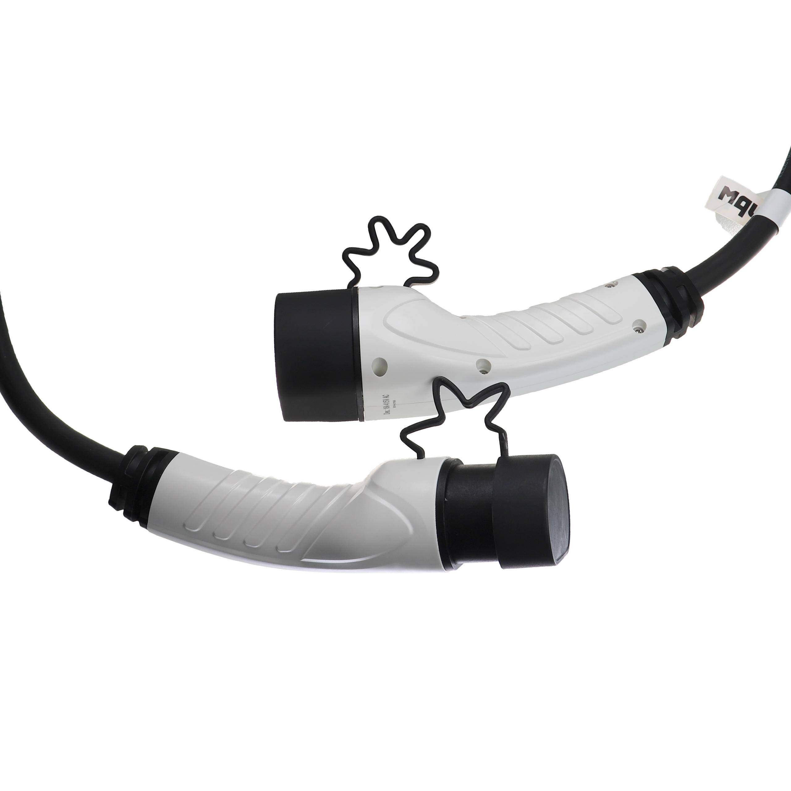 vhbw Ladekabel Typ 2 zu Typ 2 kompatibel mit Audi A4 TFSI e, A7 TFSI e, A6 TFSI e Elektroauto, 3-phasig, 16 A, 11 kW, 7 m