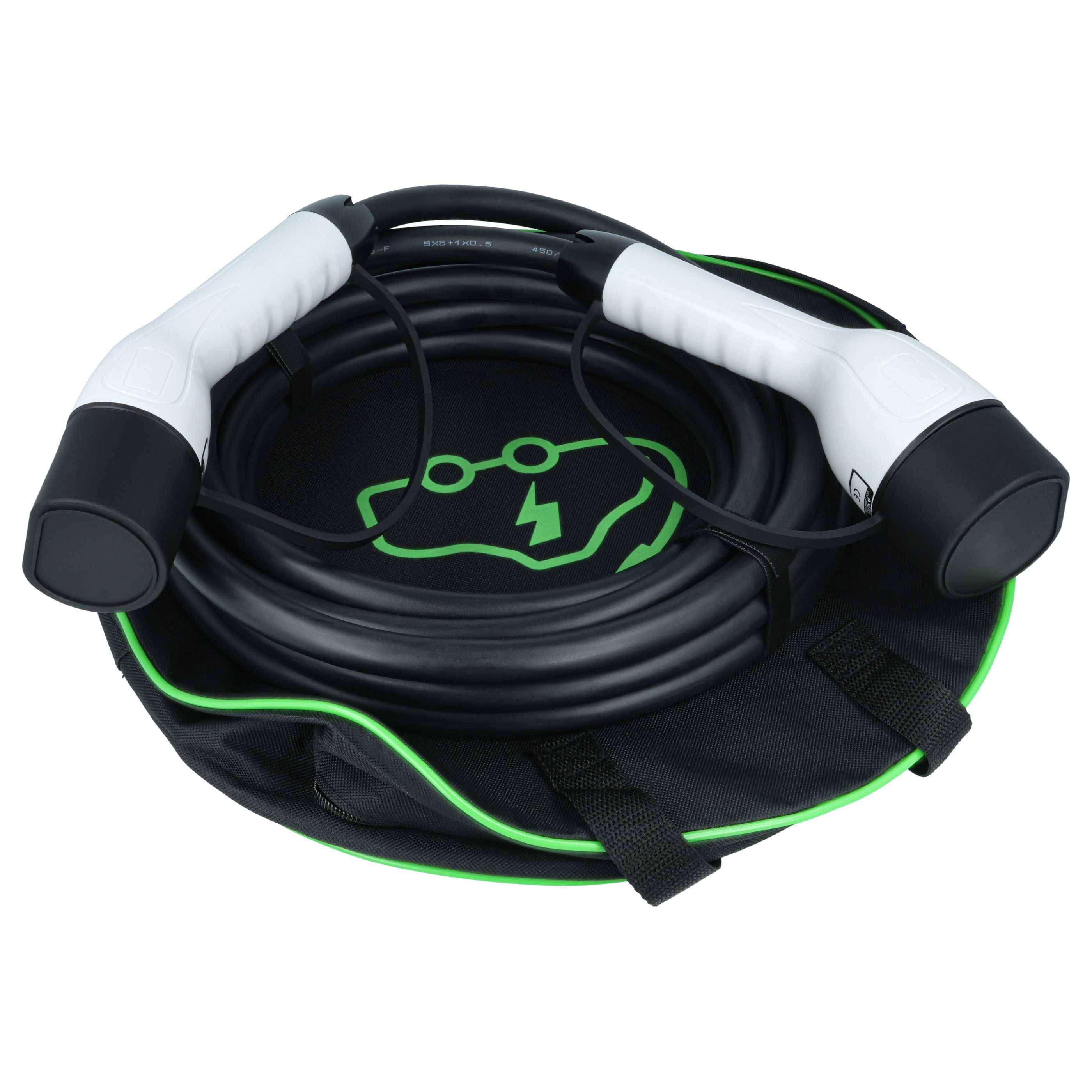 vhbw Typ 2 Ladekabel 22 kW 32 A 3-phasig 7 m für E-Auto - Kabel für Wallbox & Ladestation
