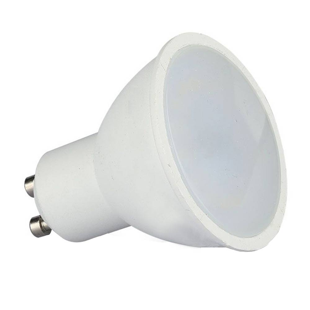 LED Leuchtmittel GU10 warmweiß LED Leuchtmittel Reflektor rund 3000 Kelvin, weiß, 1x 5 Watt 400 Lumen 3000K, DxH 5x5,7 cm, 4er Set