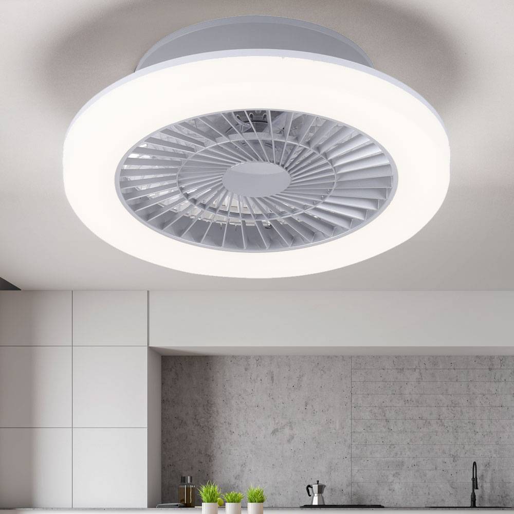 LED Decken Ventilator Wohn Ess Zimmer Beleuchtung Lampe getrennt schaltbar