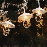 LED Solar Lichterkette Aussen Solarlampe Garten Dekoration Landhaus Stil, Akku Erdspieß, silber, 6x LED warmweiß, DxL 6x200 cm LED Solar Lichterkette Aussen Solarlampe Garten Dekoration Landhaus Stil, Akku Erdspieß, silber, 6x LED warmweiß, DxL 6x200 cm