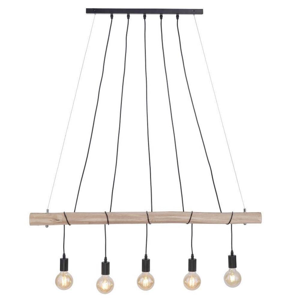 Vintage Pendel Decken Leuchte Holz Balken Hänge Lampe Wohn Zimmer Strahler