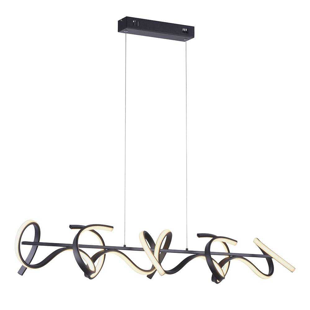 LED Hänge Lampe Wohn Schlaf Zimmer Pendel Decken Leuchte geschwungen DIMMER