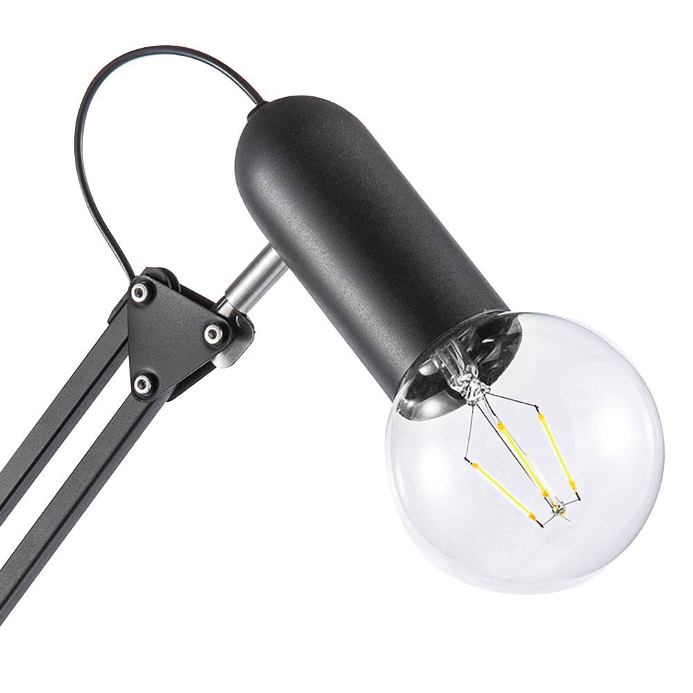 Klemm Tisch Lampe Wohn Zimmer Spot Strahler Leuchte verstellbar schwarz