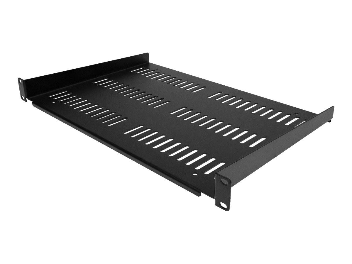 StarTech.com 1HE 19 Zoll Fachboden für netzwerk schrank - Freitragende perforierte Rack ablage für Serverschrank/Rack - Frontmontage - Belastbarkeit