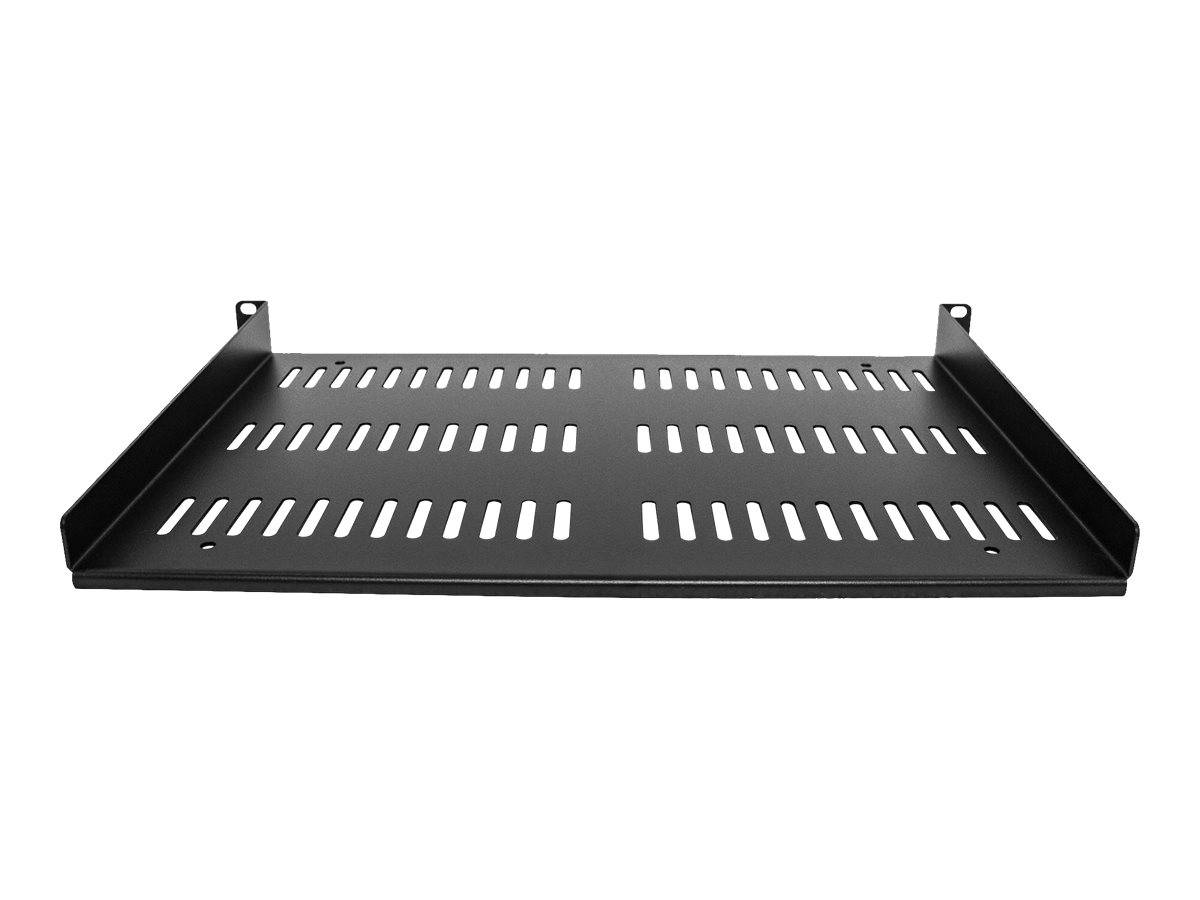 STARTECH.COM 1U Server Rack Shelf - Universal Vented Rack Mount Cantilever Tray for 19in Network Cabinet - Weight Capacity 55lb