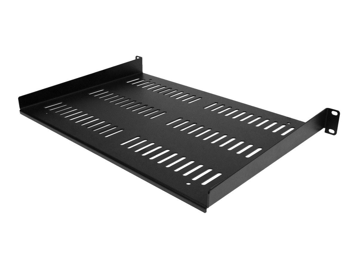StarTech.com 1HE 19 Zoll Fachboden für netzwerk schrank - Freitragende perforierte Rack ablage für Serverschrank/Rack -