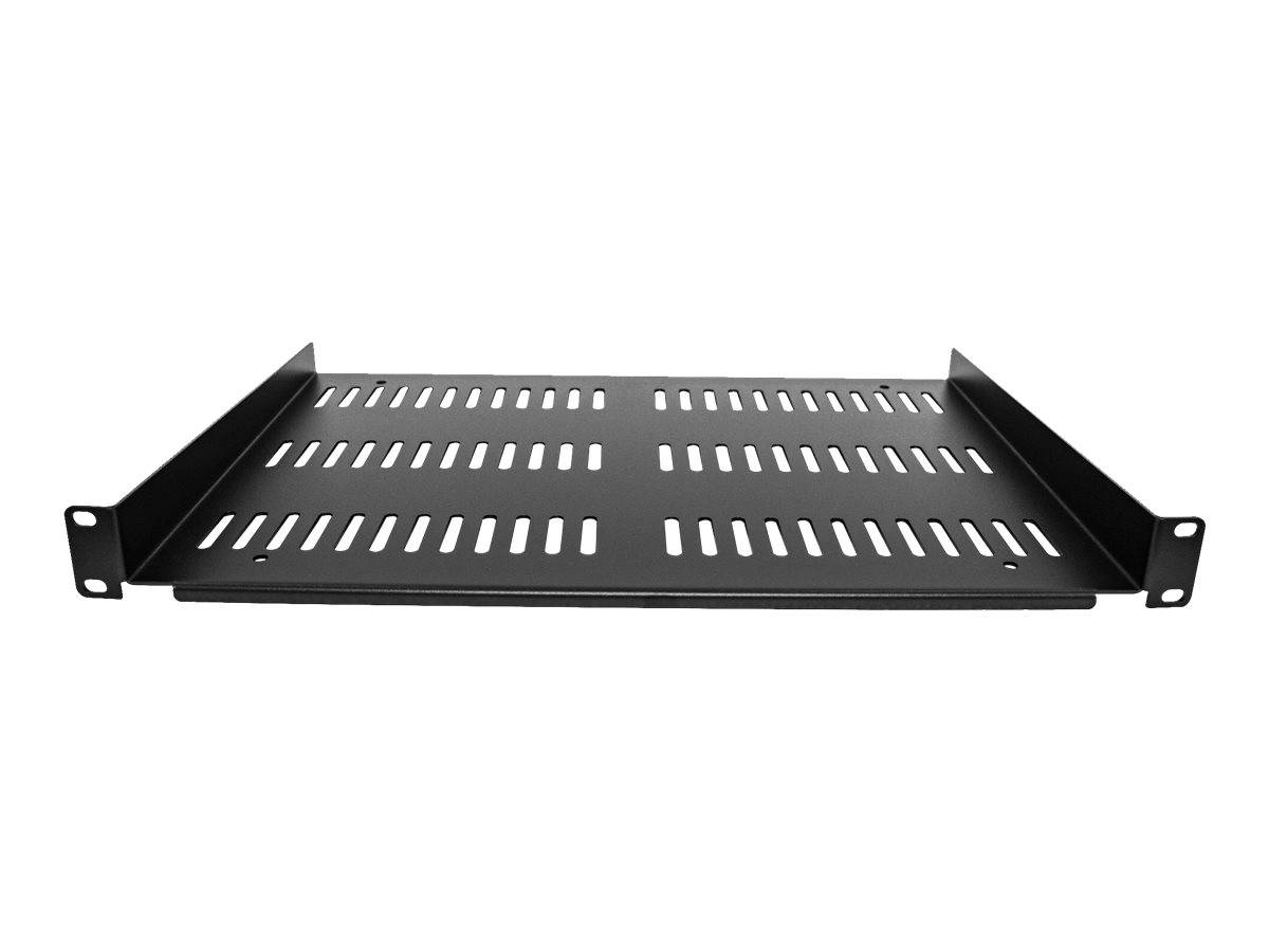 StarTech.com 1HE 19 Zoll Fachboden für netzwerk schrank - Freitragende perforierte Rack ablage für Serverschrank/Rack -