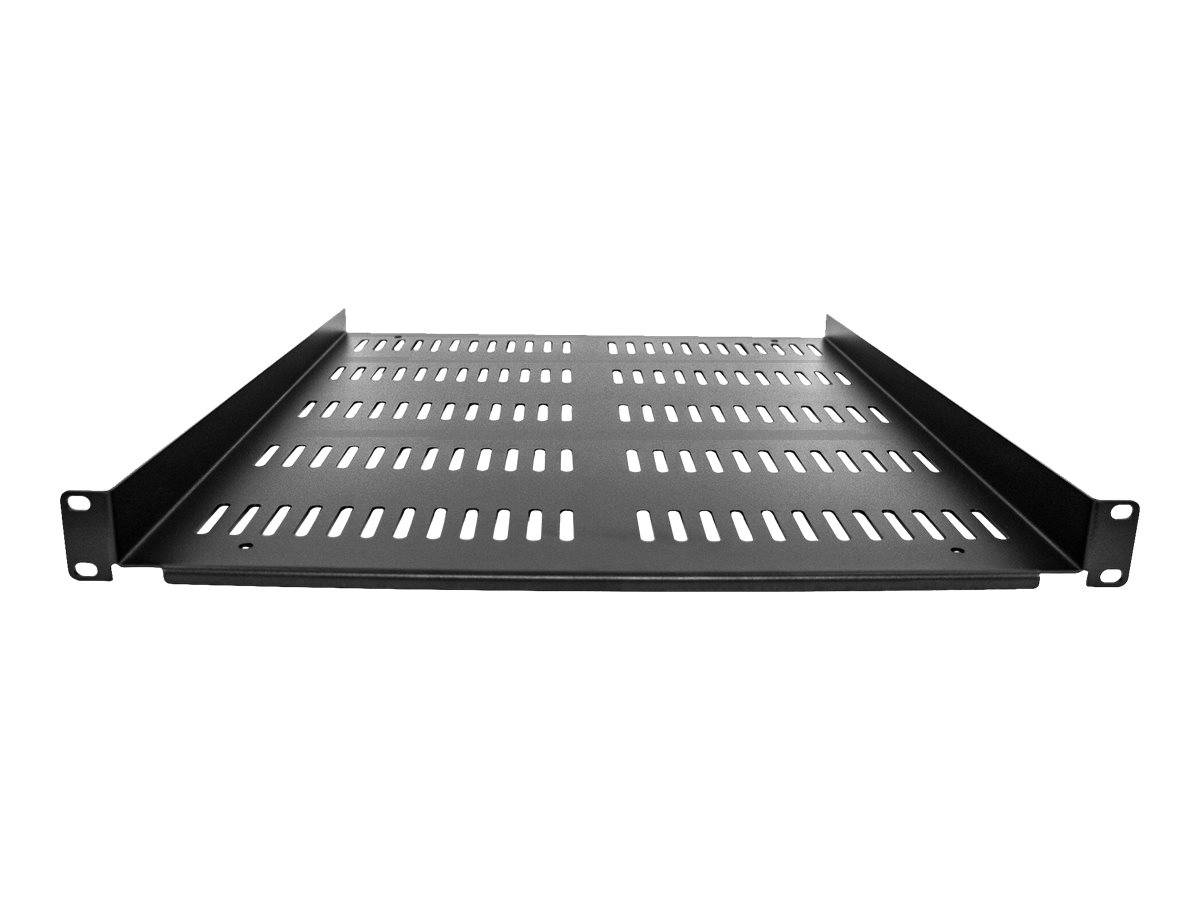 StarTech.com 1HE 19 Zoll Fachboden für netzwerk schrank - Freitragende perforierte Rack ablage für Serverschrank/Rack -