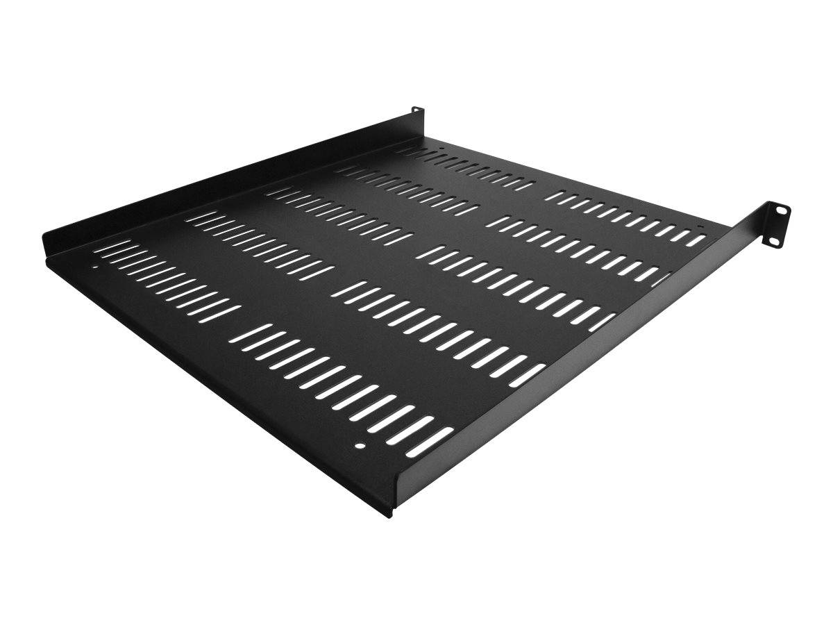 StarTech.com 1HE 19 Zoll Fachboden für netzwerk schrank - Freitragende perforierte Rack ablage für Serverschrank/Rack -