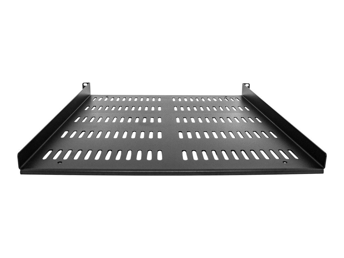 StarTech.com 1HE 19 Zoll Fachboden für netzwerk schrank - Freitragende perforierte Rack ablage für Serverschrank/Rack -