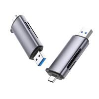 Ugreen SD / Micro SD Kartenleser für USB 3.0 / USB Typ C 3.0 Adapter grau