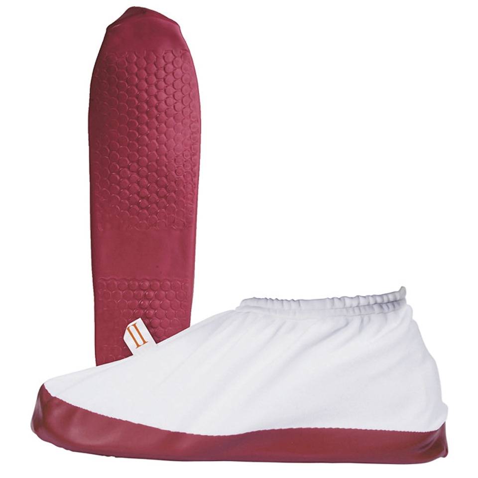 KCL Überziehschuh 971+, Kat.I, weiß/rot, Baumwolle/PVC, Größe 0 (36-38)