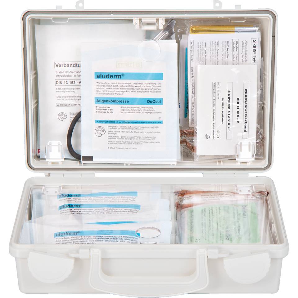 SÖHNGEN® Erste-Hilfe-Koffer Junior, Füllung DIN 13157:2021, weiß