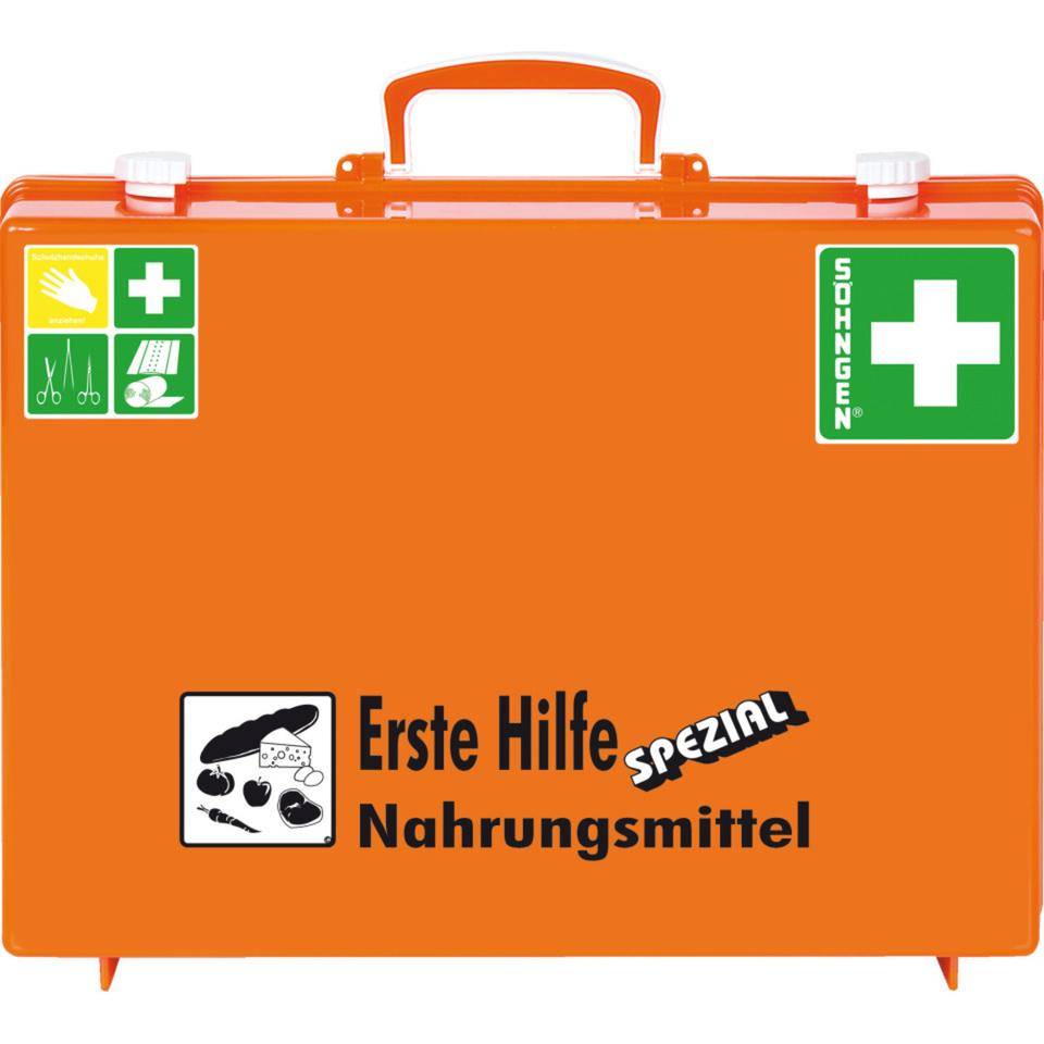 SÖHNGEN® Erste-Hilfe-Koffer Nahrungsmittel-Industrie, gemäß DIN 13157, orange