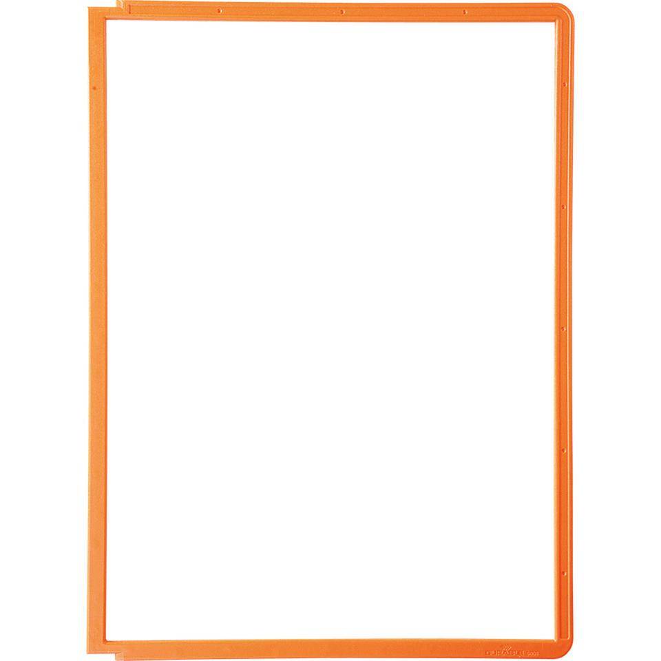DURABLE Sichttafeln für SHERPA® Sichttafel-Systeme, orange, Polyprop., DIN A4, 5/VE